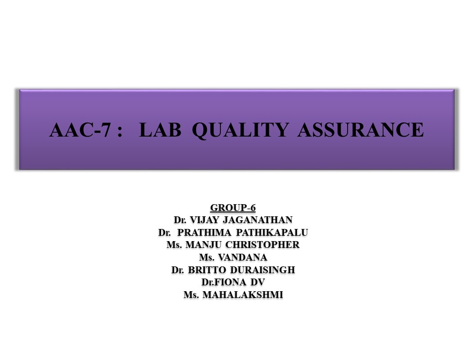 Lab Quality Assurance